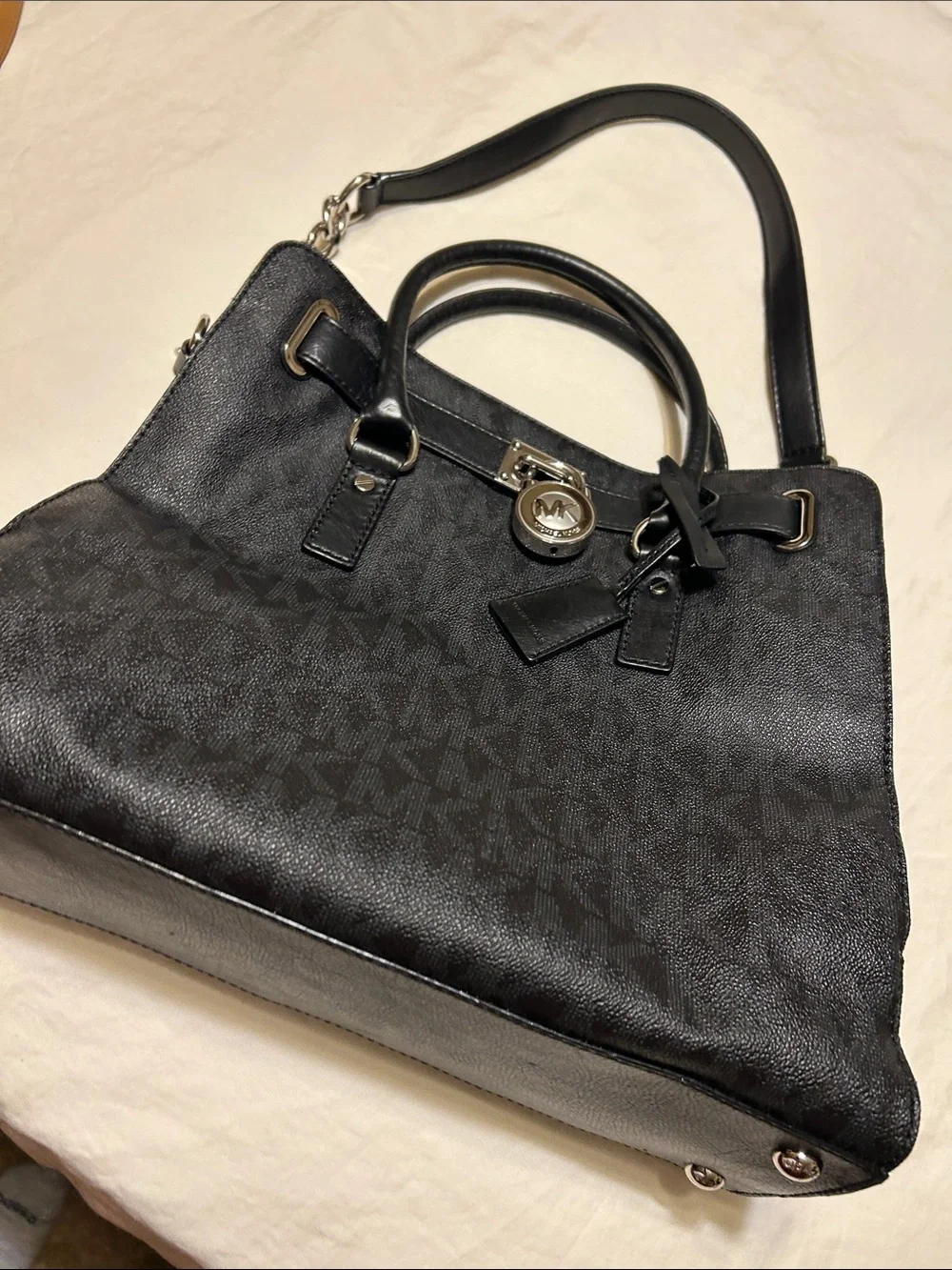 MICHAEL Michael Kors Black Satchel with Gold Hardware - Picture 12 of 13